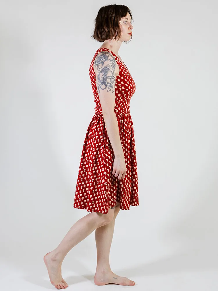 Asheville Dress - Micro Floral Red sold by Mata Traders product image thumbnail 5