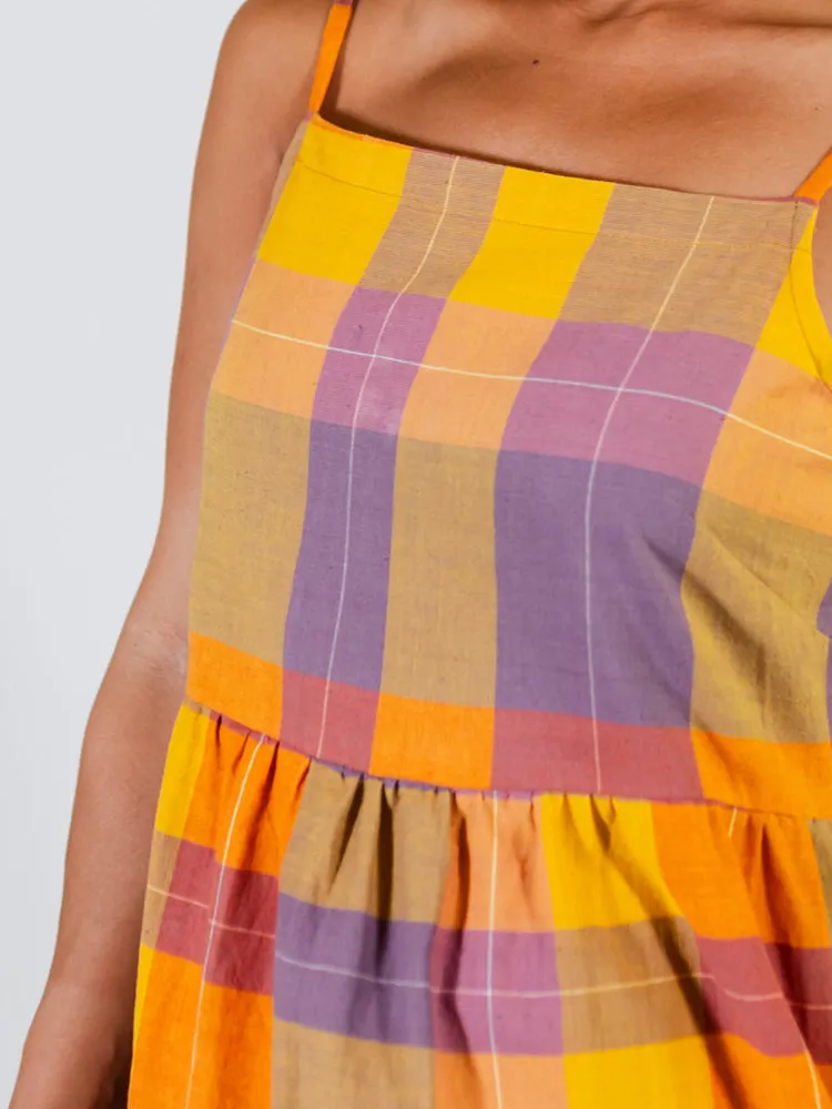 Ivy Midi Dress - Sunset Plaid sold by Mata Traders product image thumbnail 4
