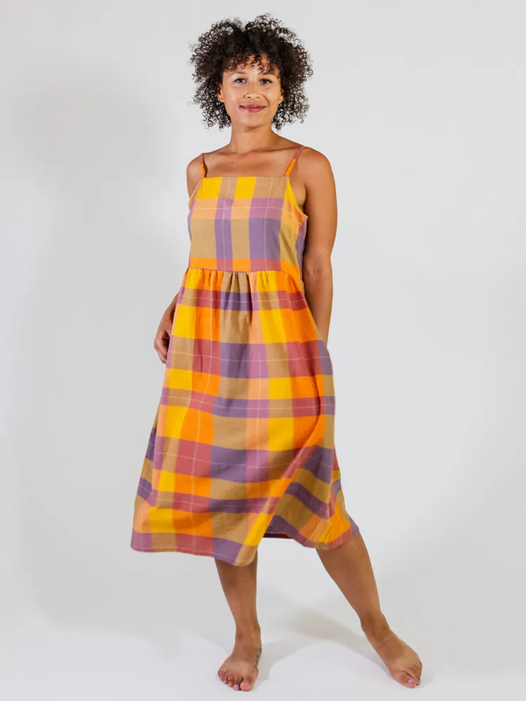 Ivy Midi Dress - Sunset Plaid sold by Mata Traders