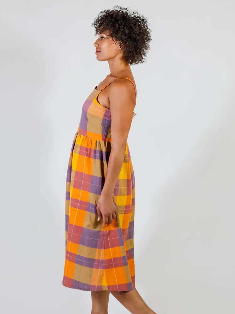 Ivy Midi Dress - Sunset Plaid sold by Mata Traders product image thumbnail 5