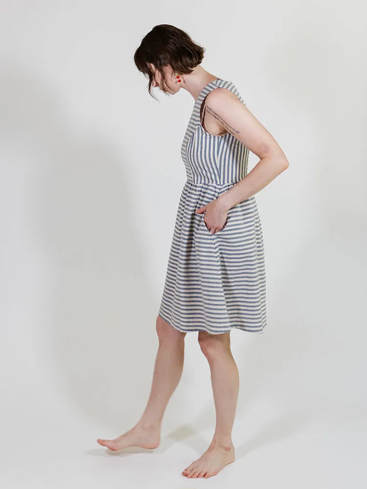 Nadiya Dress - Pinstripe Blue sold by Mata Traders product image thumbnail 5