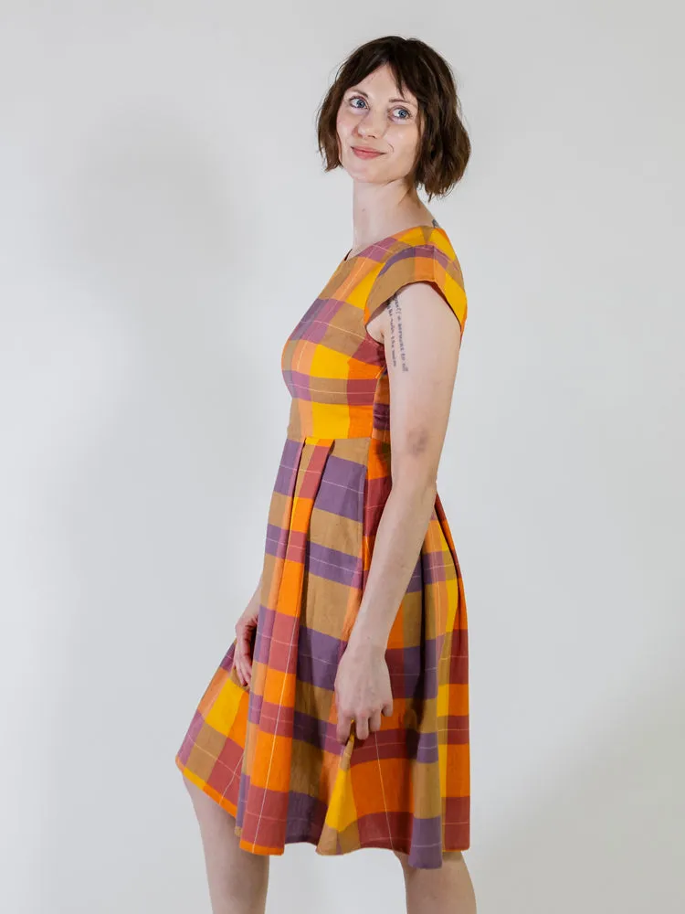 Devonshire Dress - Sunset Plaid sold by Mata Traders product image thumbnail 5
