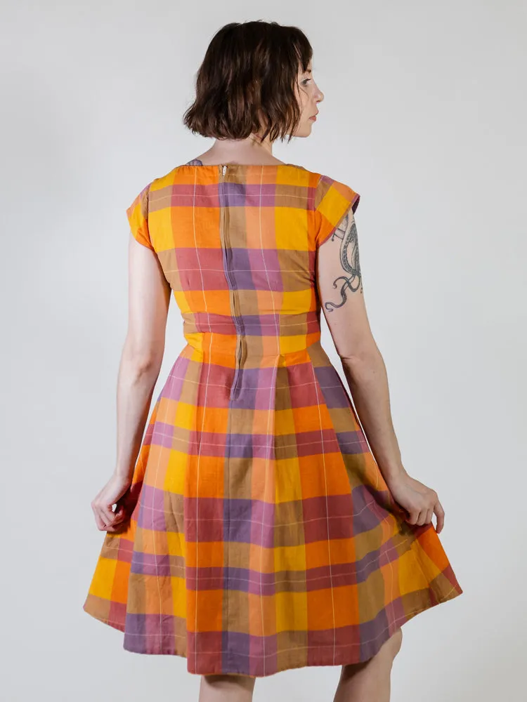 Devonshire Dress - Sunset Plaid sold by Mata Traders product image thumbnail 4