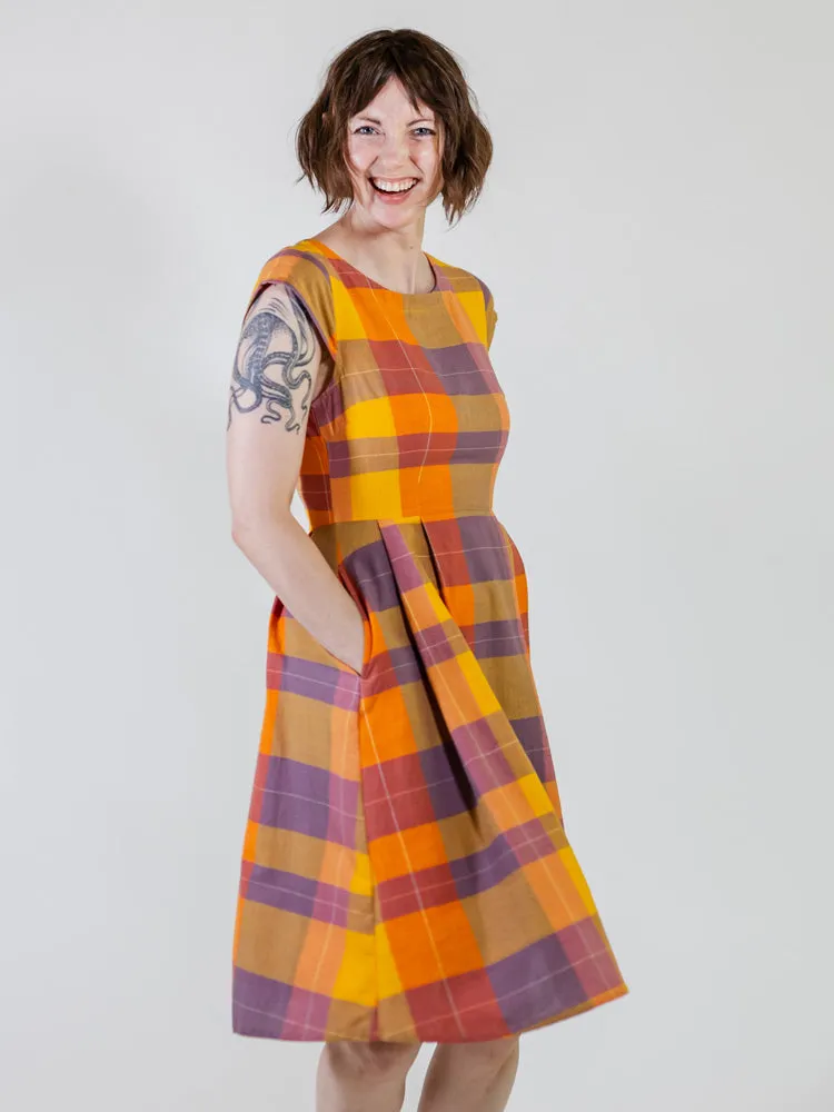 Devonshire Dress - Sunset Plaid sold by Mata Traders product image thumbnail 3
