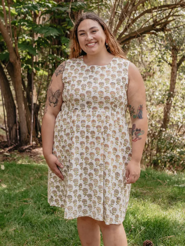 Sydney Sleeveless Plus Size Dress - Marigold sold by Mata Traders