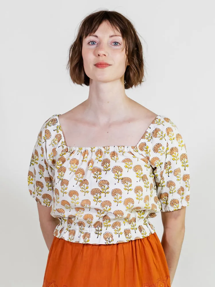 Lainey Top - Marigold sold by Mata Traders