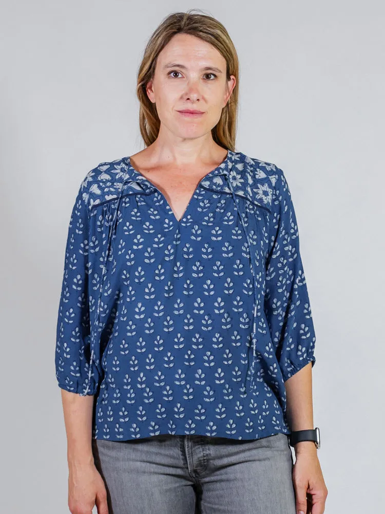 Devi Blouse - Indigo Mix sold by Mata Traders product image thumbnail 5
