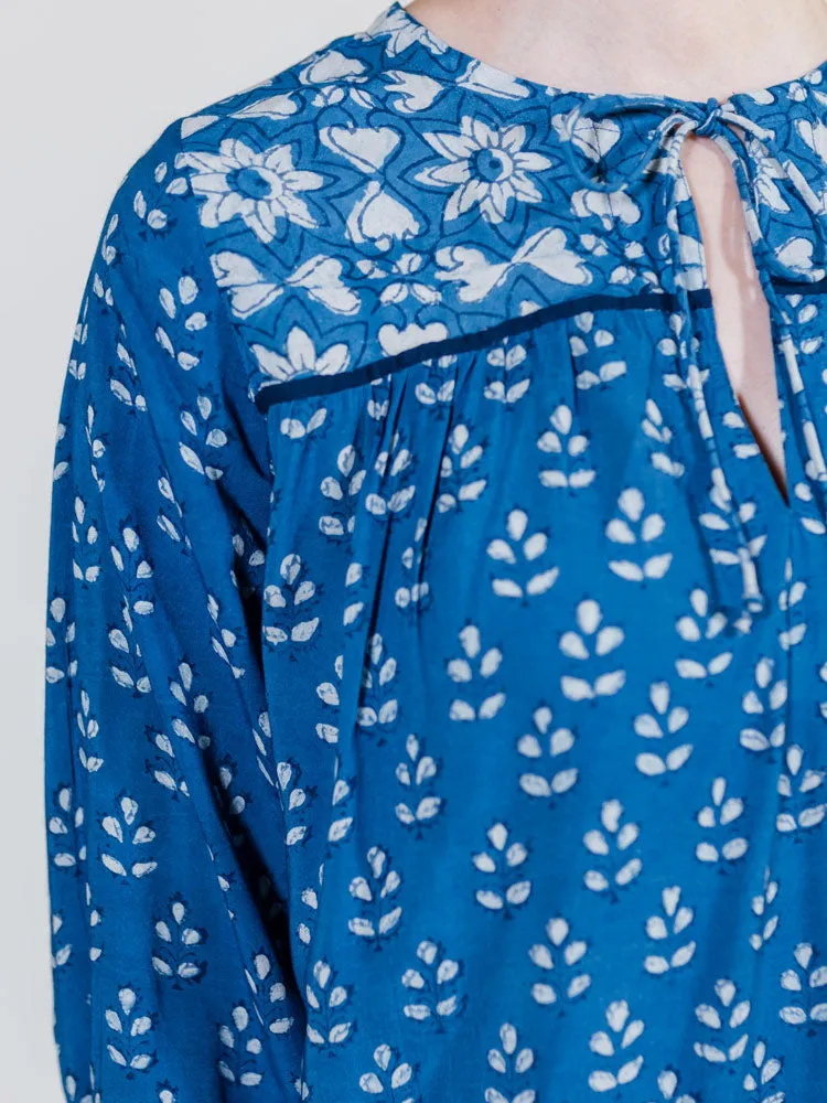Devi Blouse - Indigo Mix sold by Mata Traders product image thumbnail 2