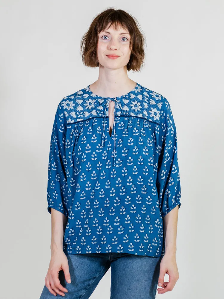 Devi Blouse - Indigo Mix sold by Mata Traders