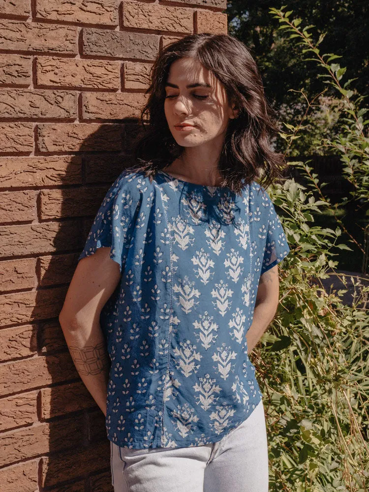 Cara Top - Indigo Mix sold by Mata Traders product image thumbnail 2