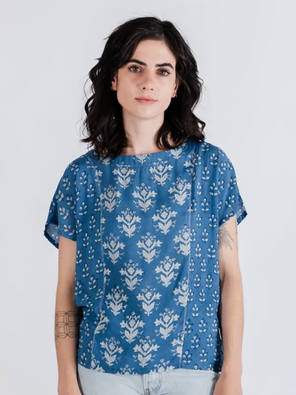 Cara Top - Indigo Mix sold by Mata Traders