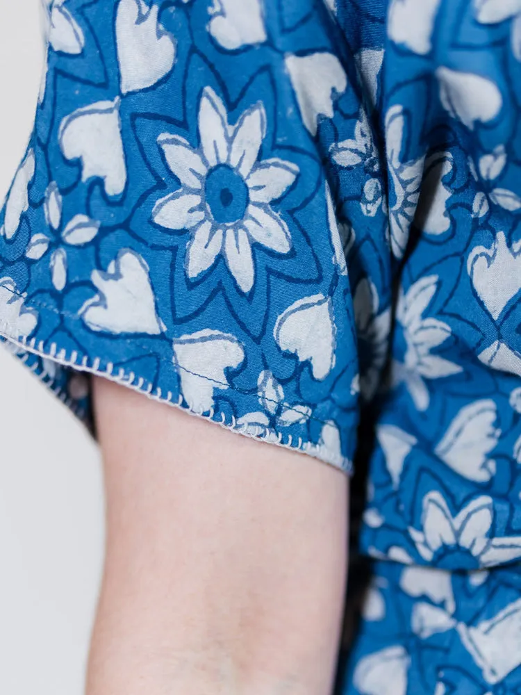 Aimee Maxi Dress - Indigo Heart Floral sold by Mata Traders product image thumbnail 3