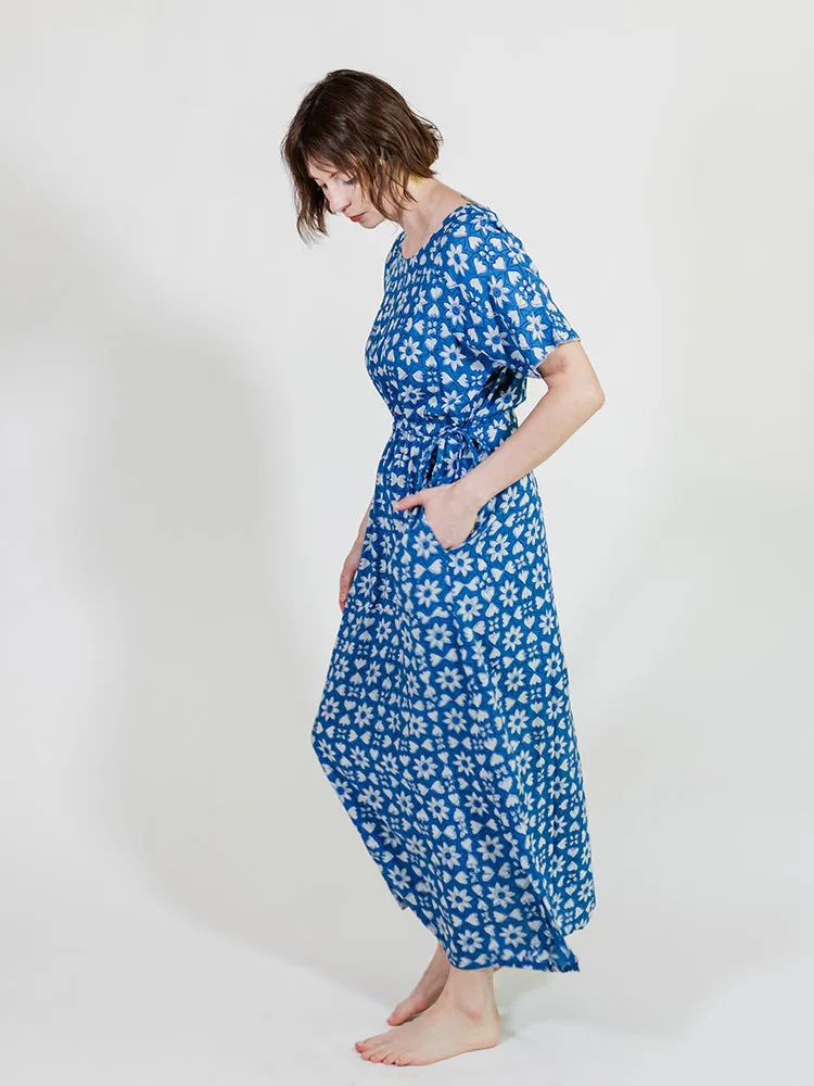 Aimee Maxi Dress - Indigo Heart Floral sold by Mata Traders product image thumbnail 5
