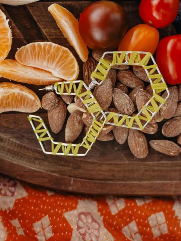 Piccadilly Earrings - Chartreuse sold by Mata Traders