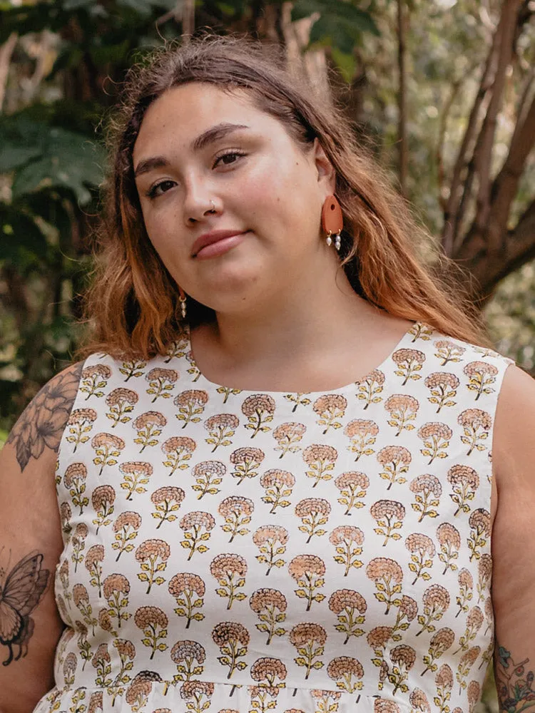 Clay Pearl Earrings - Saffron sold by Mata Traders product image thumbnail 3