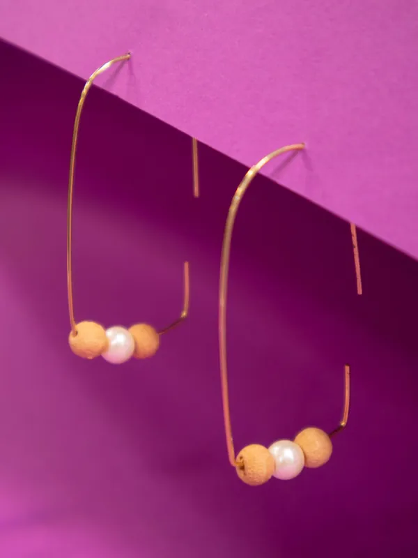 Savvy Hook Earrings - Gold sold by Mata Traders