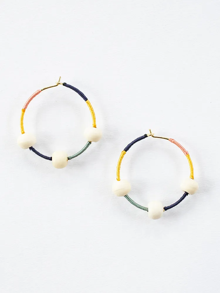 Threaded Hoop Earrings - Multi sold by Mata Traders product image thumbnail 2