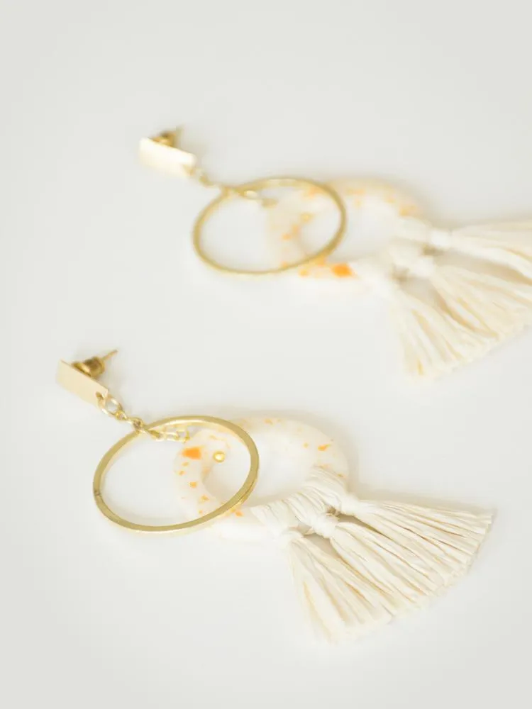 Popcorn Raffia Studs - Yellow sold by Mata Traders product image thumbnail 4