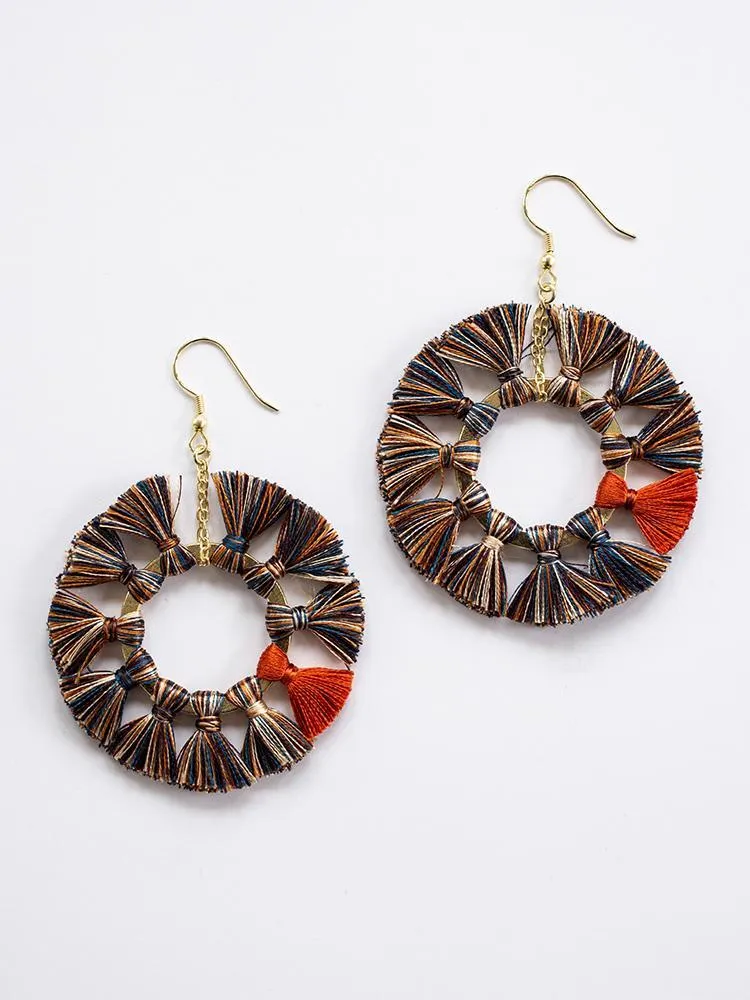 Turning Tassel Earrings - Multi sold by Mata Traders product image thumbnail 2