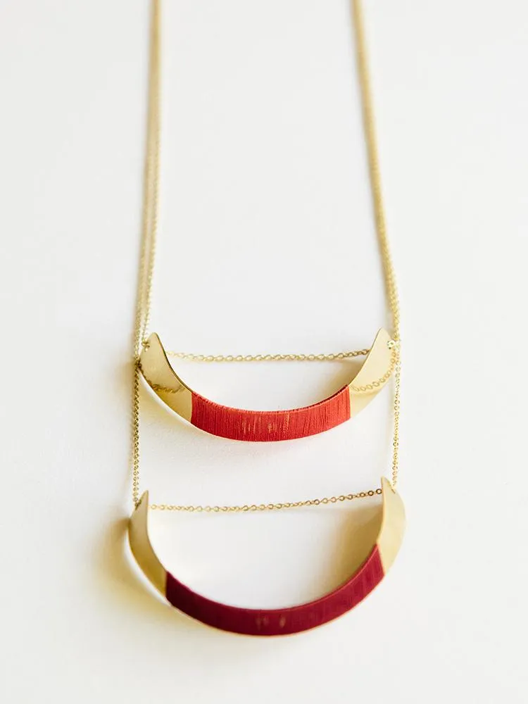 Threaded Helix Necklace - Red sold by Mata Traders product image thumbnail 4