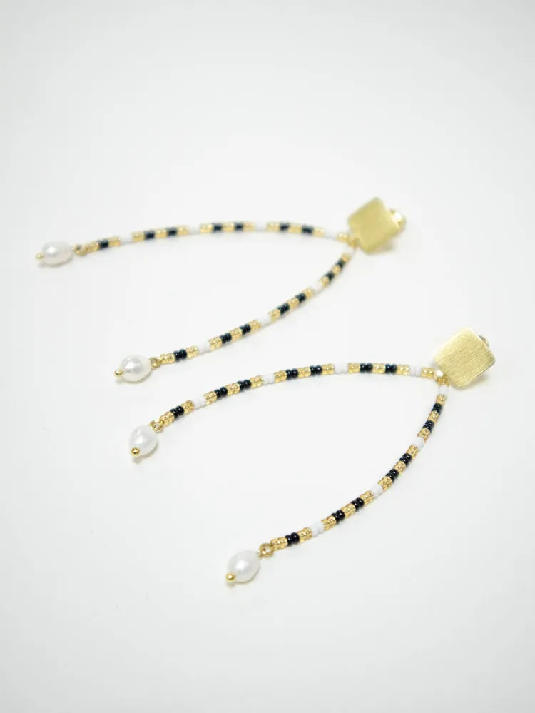 Axis Beaded Earrings - Gold sold by Mata Traders product image thumbnail 2