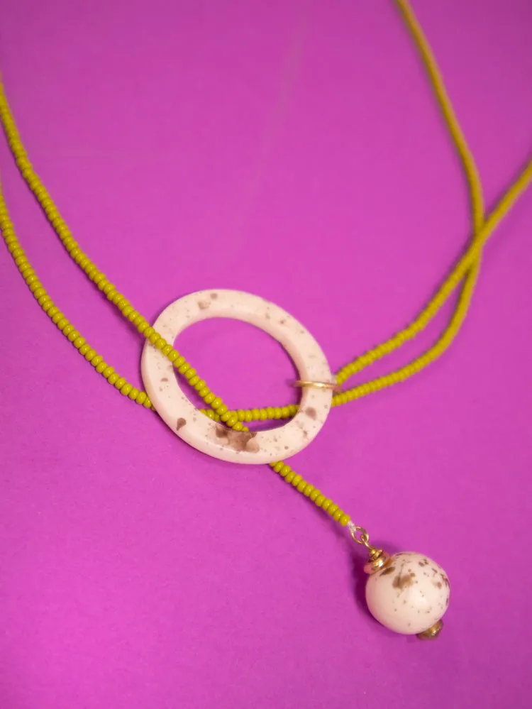 Modern Objects Necklace - Olive sold by Mata Traders product image thumbnail 2