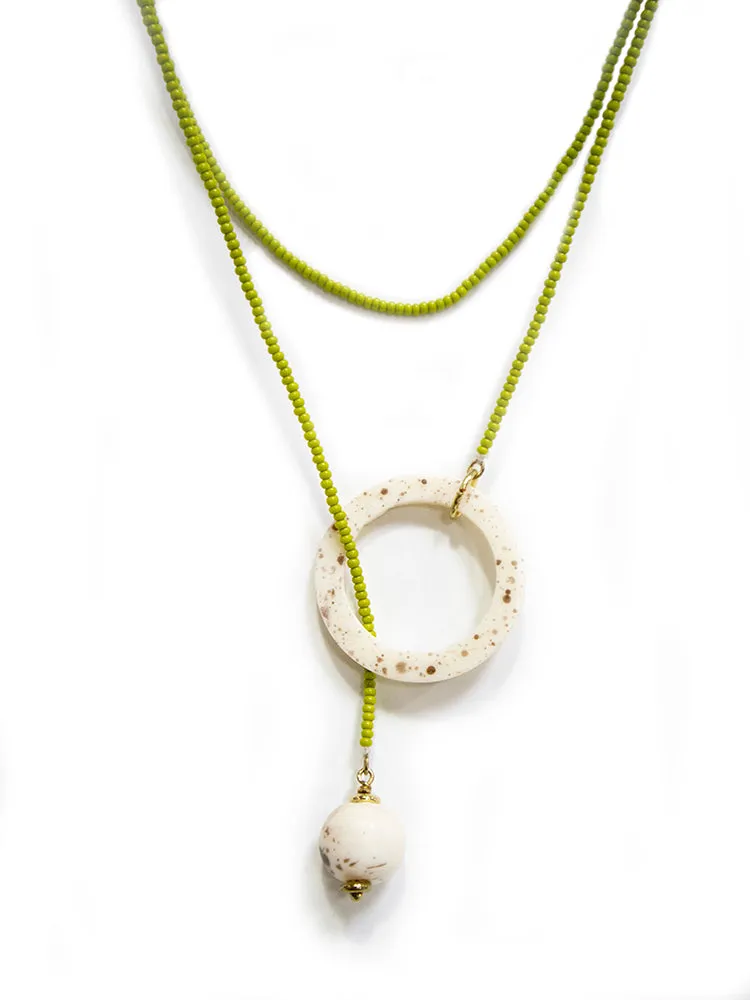 Modern Objects Necklace - Olive sold by Mata Traders product image thumbnail 5