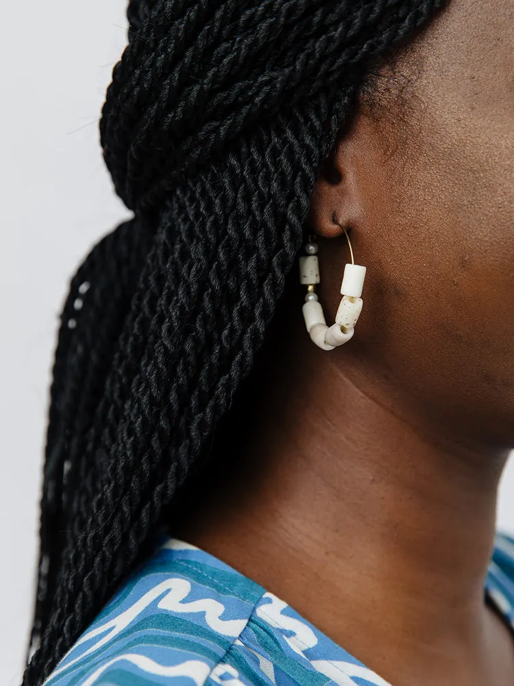 Emily Hoop Earrings - Speckled sold by Mata Traders