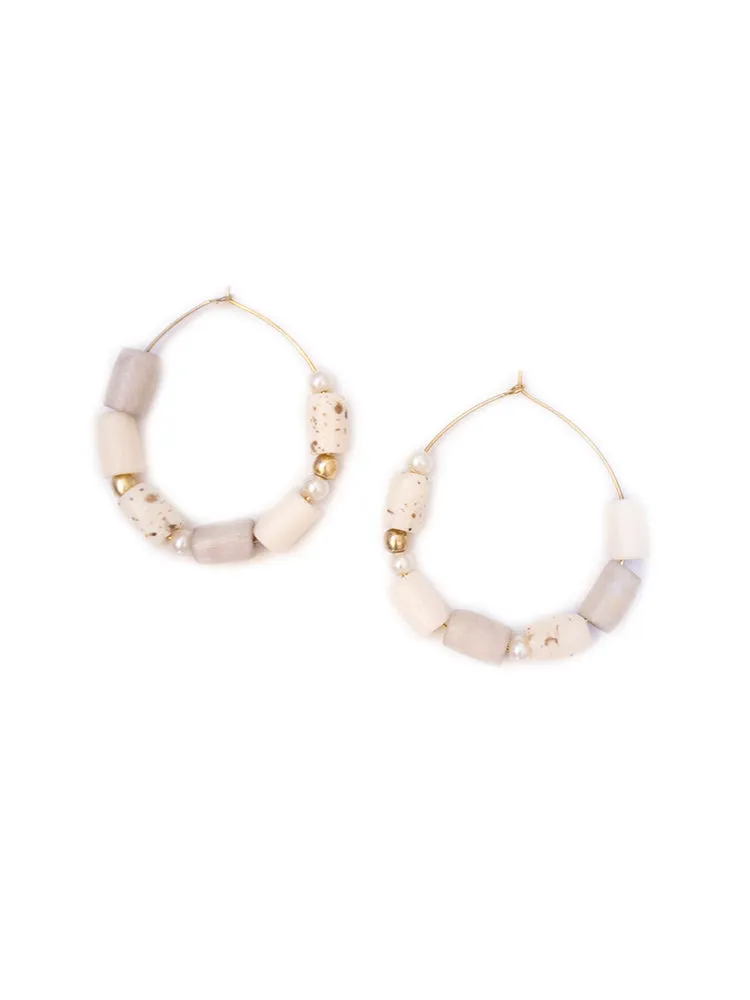 Emily Hoop Earrings - Speckled sold by Mata Traders product image thumbnail 3