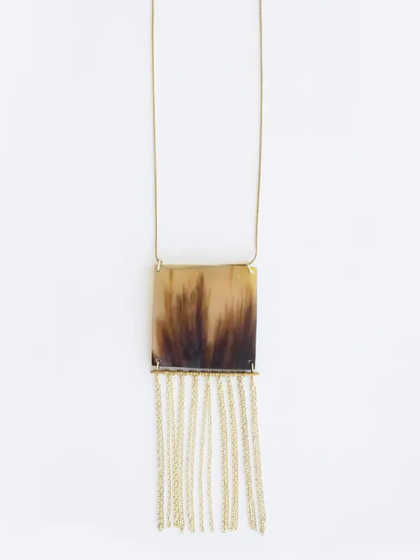 Horn Fringe Necklace - Horn sold by Mata Traders