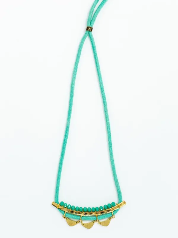 Malika Necklace - Teal sold by Mata Traders