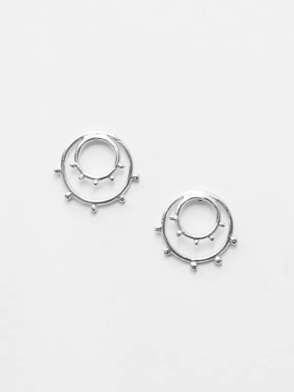 Sunburst Studs - Silver sold by Mata Traders