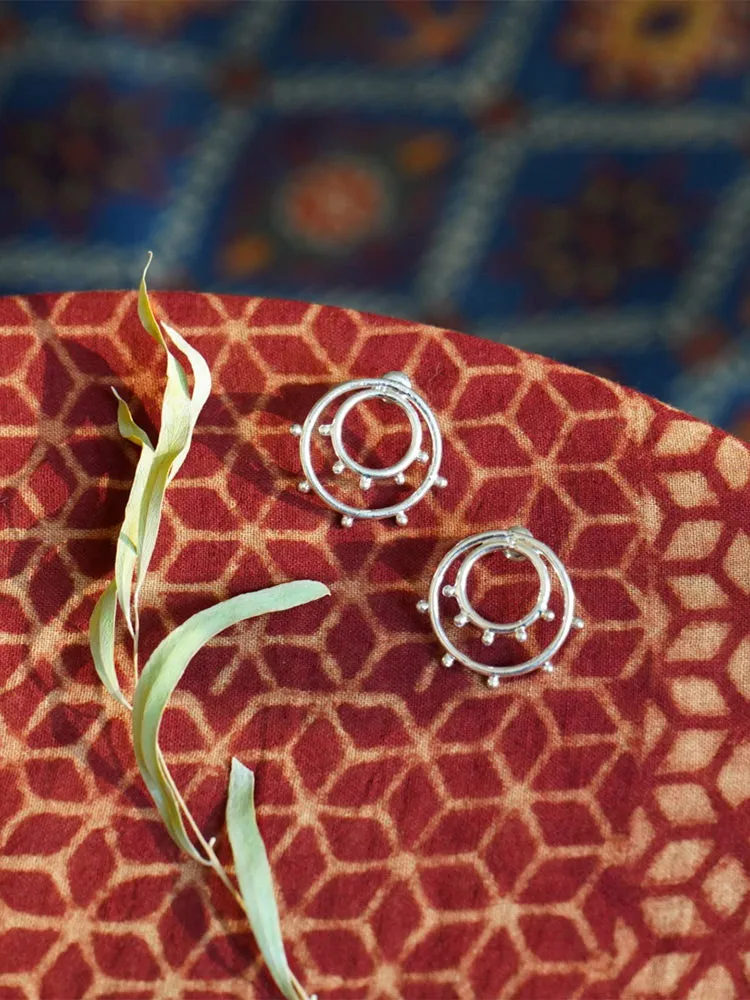 Sunburst Studs - Silver sold by Mata Traders product image thumbnail 2