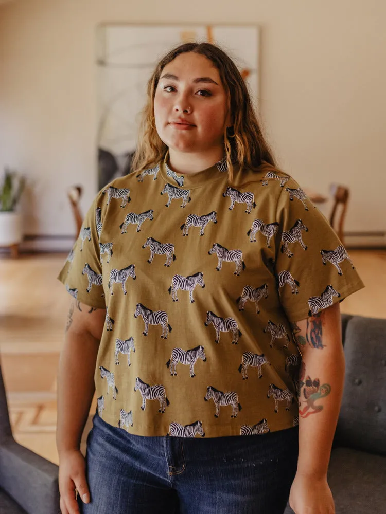 Eve Plus Size Top - Zebra Green sold by Mata Traders product image thumbnail 2