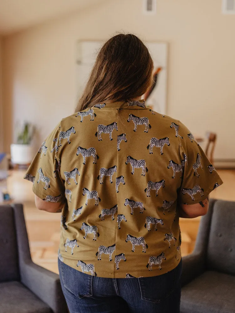 Eve Plus Size Top - Zebra Green sold by Mata Traders product image thumbnail 4