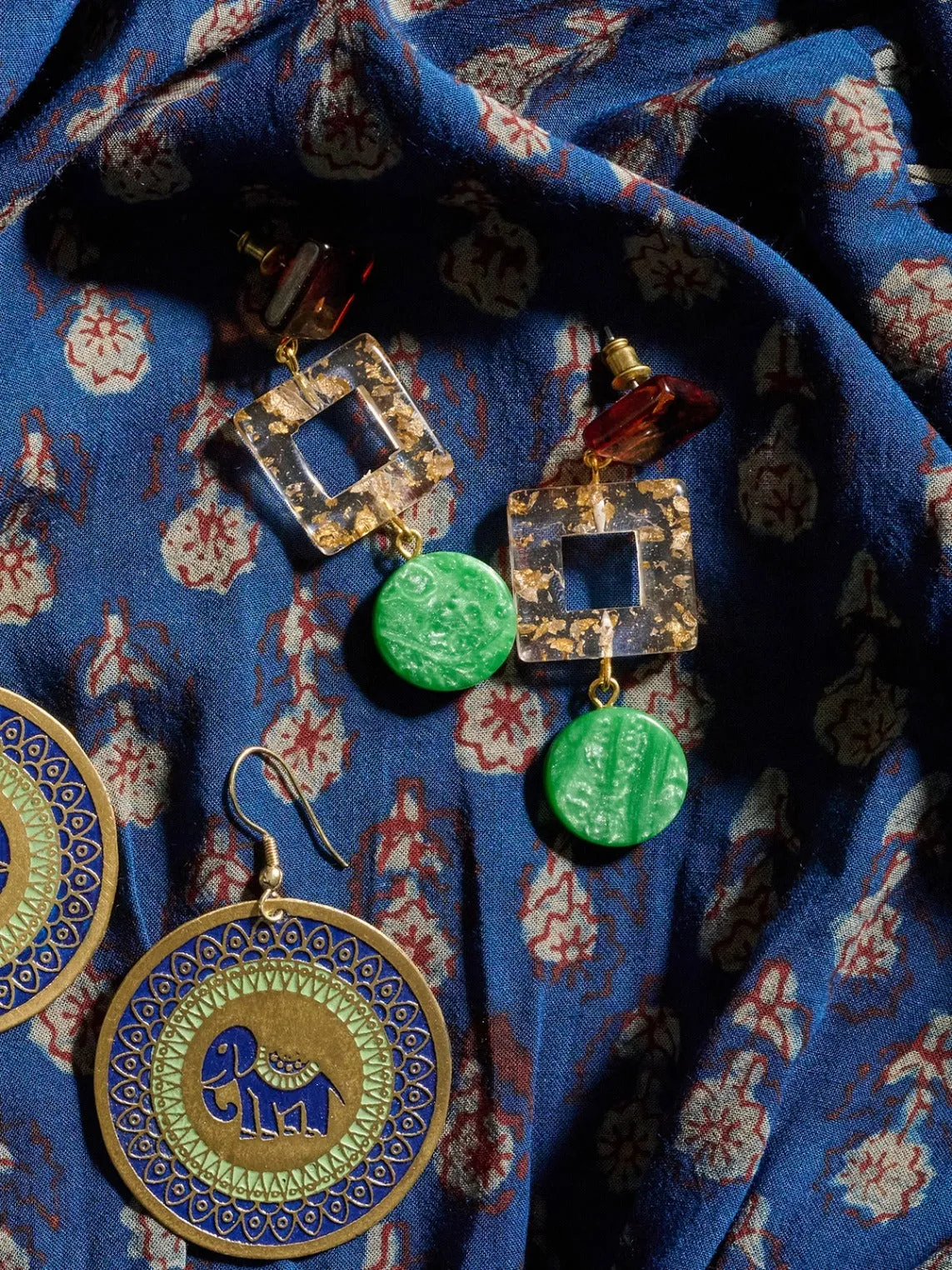 Jude Resin Earrings - Multi sold by Mata Traders