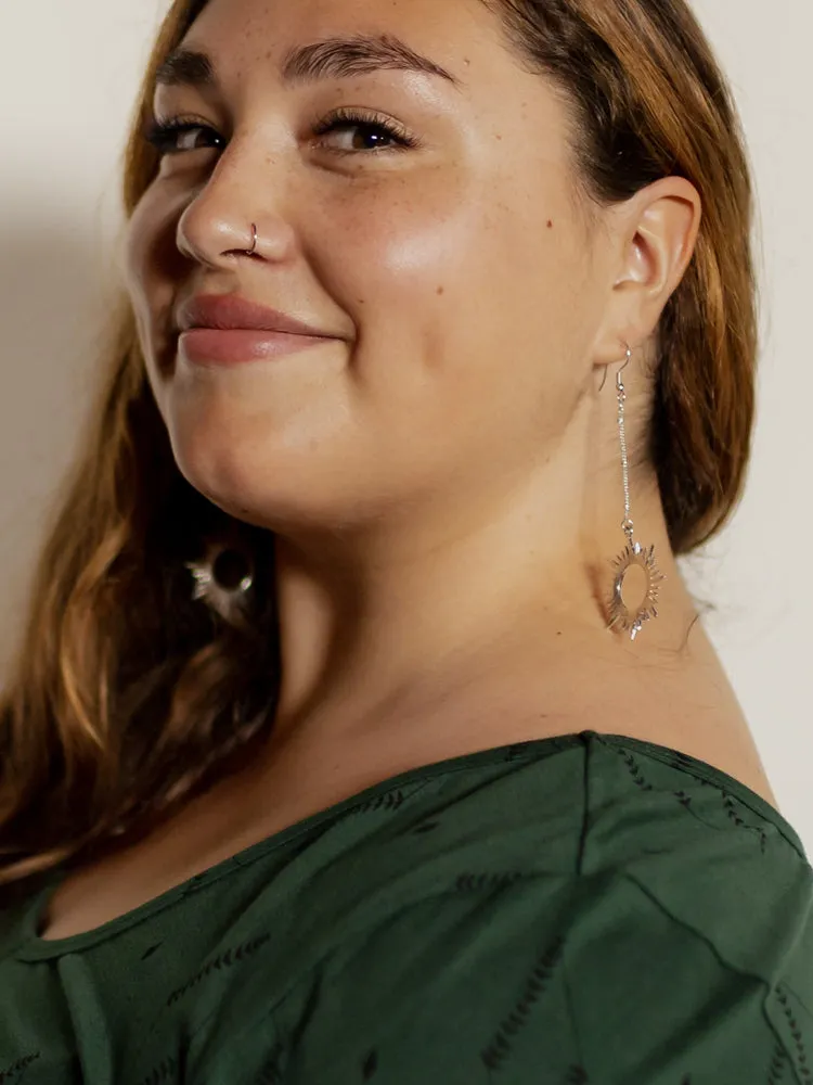 Ethereal Drop Earrings - Silver sold by Mata Traders product image thumbnail 3