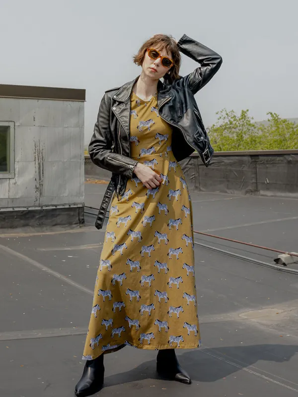 Mumbai Maxi Dress - Zebra Green sold by Mata Traders