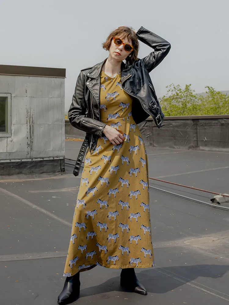 Mumbai Maxi Dress - Zebra Green sold by Mata Traders