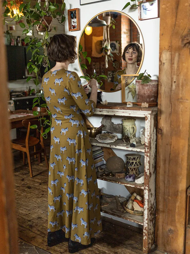 Mumbai Maxi Dress - Zebra Green sold by Mata Traders product image thumbnail 2