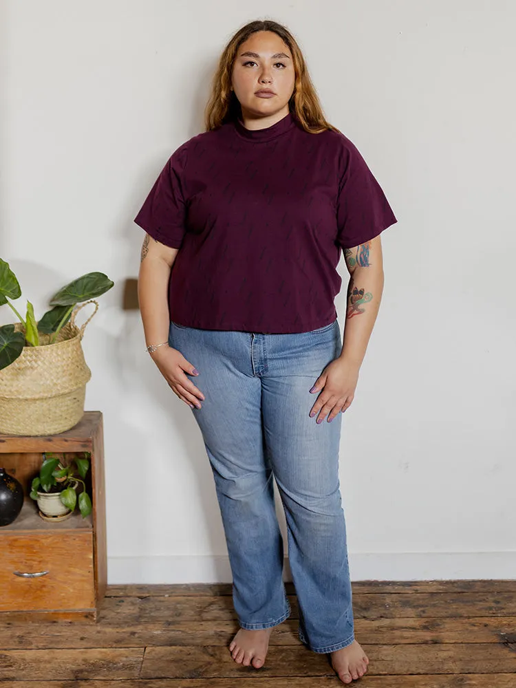 Eve Plus Size Top - Diamond Vine Dark Purple sold by Mata Traders product image thumbnail 5