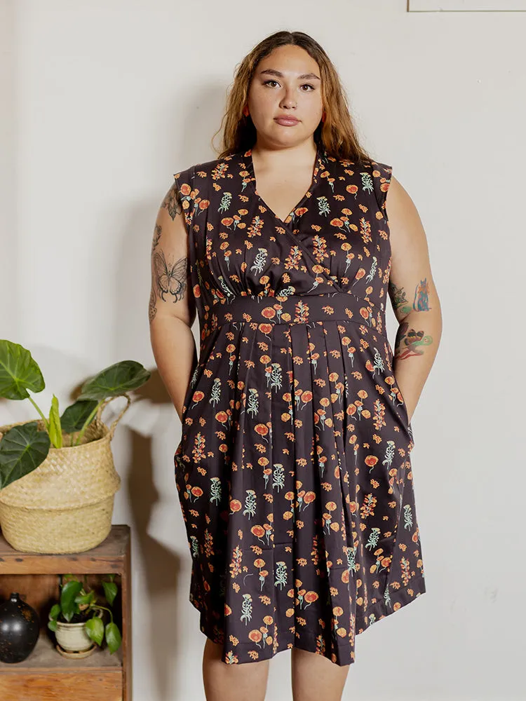 Lucille Plus Size Dress - Botanical Dusk sold by Mata Traders product image thumbnail 2