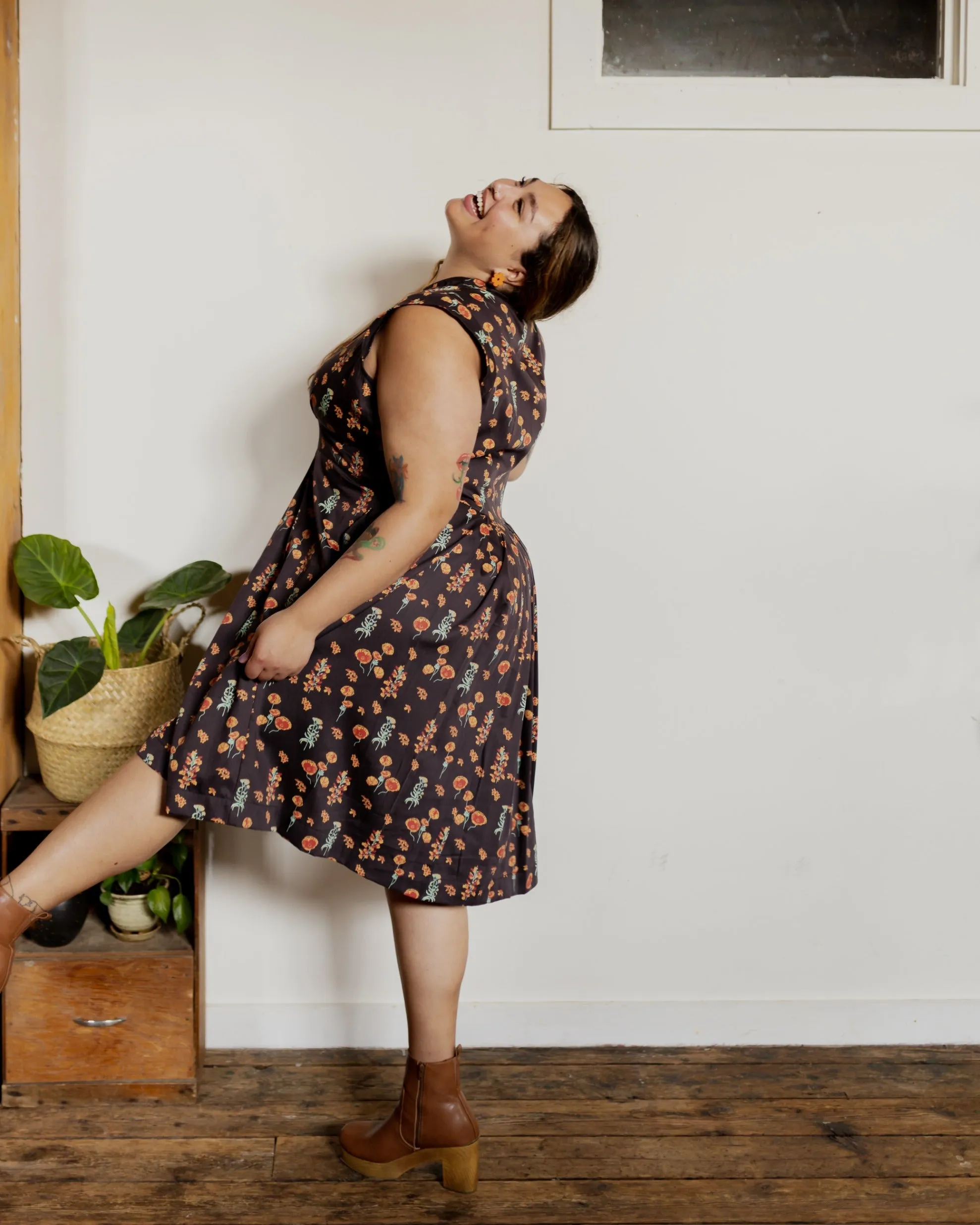 Lucille Plus Size Dress - Botanical Dusk sold by Mata Traders product image thumbnail 3