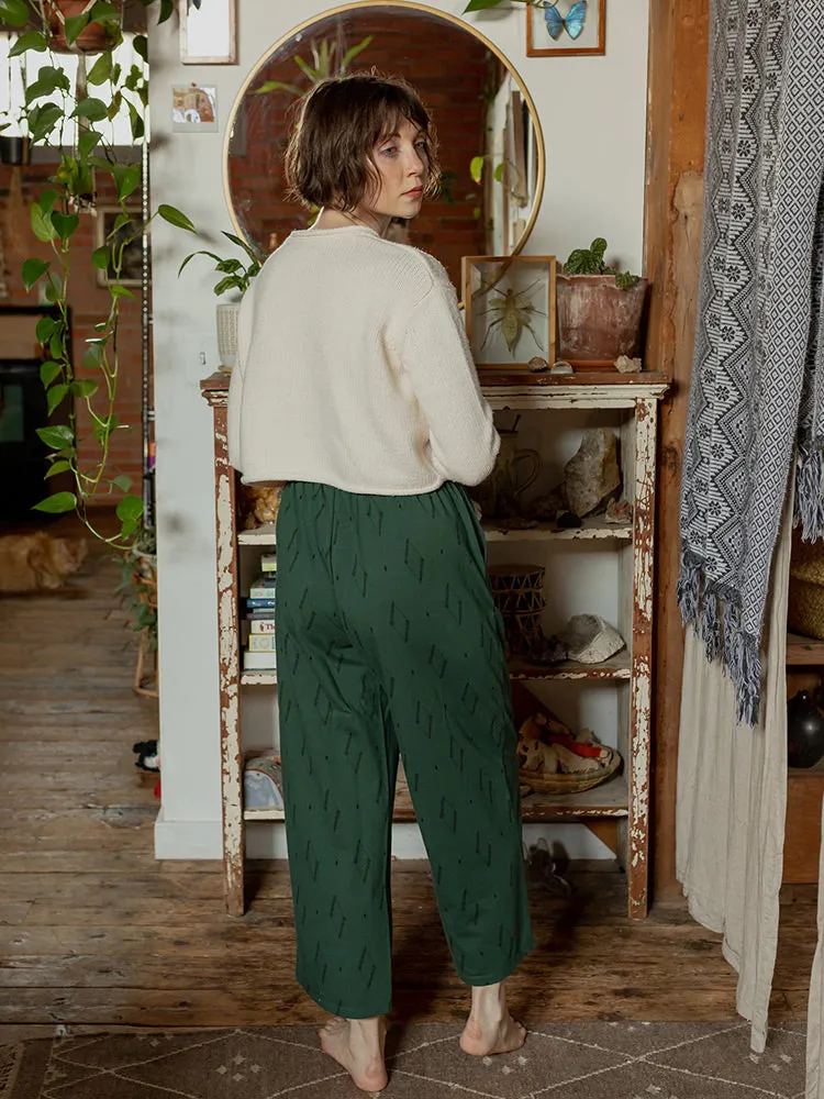 Fae Drawstring Pant - Diamond Vine Dark Sage sold by Mata Traders product image thumbnail 2