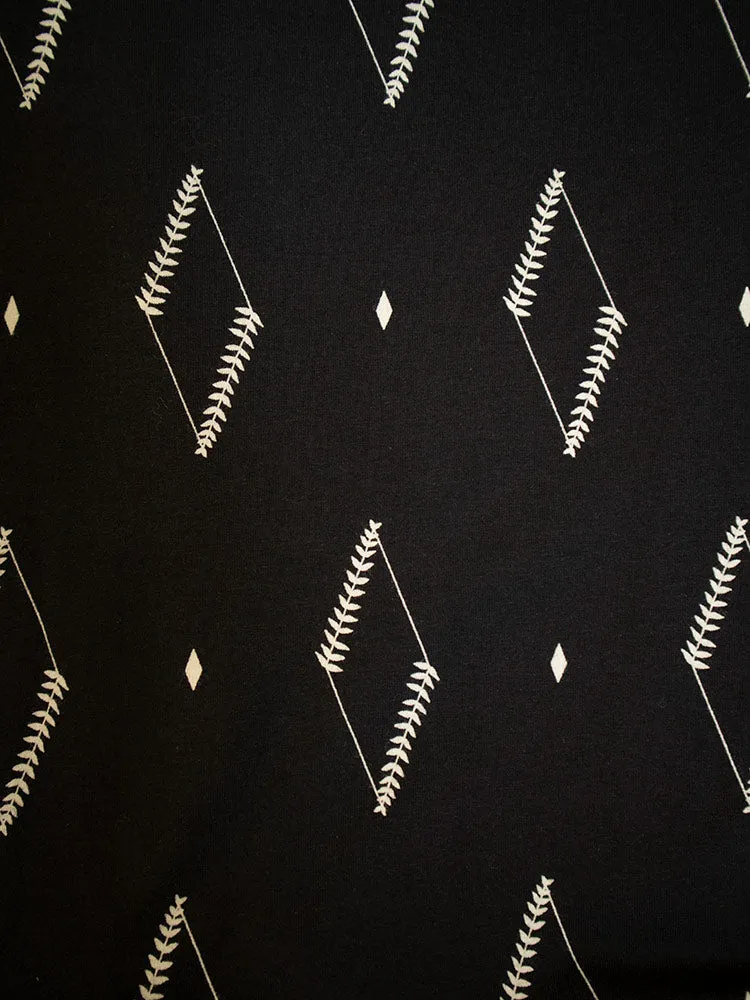 Fold Over Bootcut Pant - Diamond Vine Black sold by Mata Traders product image thumbnail 3