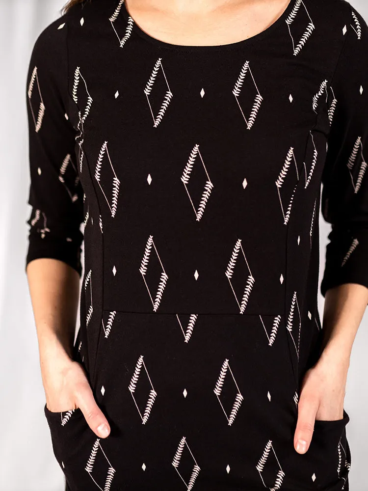 Sweet Seams Dress - Diamond Vine Black sold by Mata Traders product image thumbnail 2