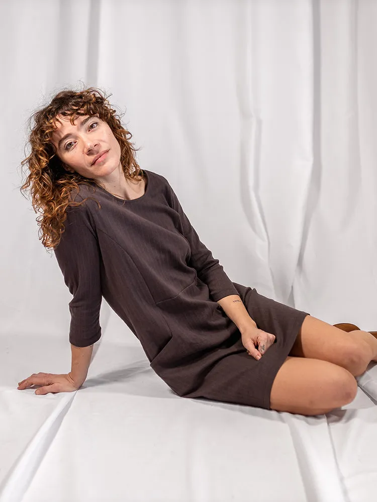 Sweet Seams Dress - Shale Rib Knit sold by Mata Traders product image thumbnail 5