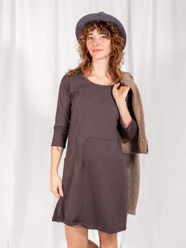 Sweet Seams Dress - Shale Rib Knit sold by Mata Traders