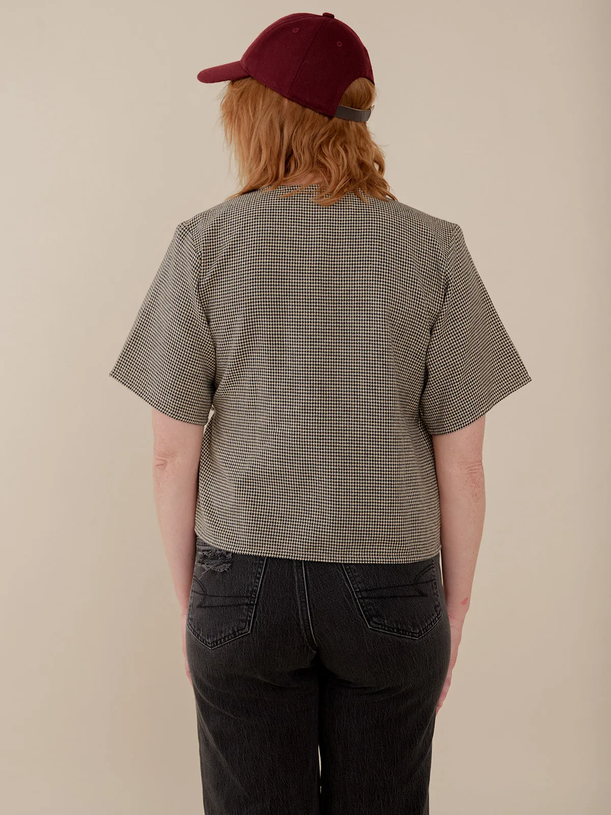 Winona Wrap Top - Houndstooth sold by Mata Traders product image thumbnail 4