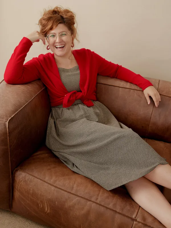 Rupi Midi Dress - Houndstooth made by Mata Traders